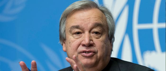 Antonio Guterres, Secretario General de Naciones Unidas)