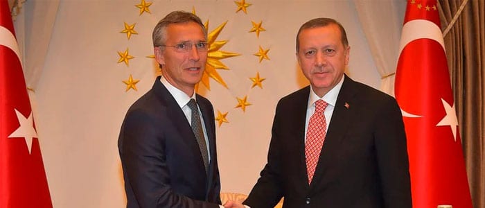 El Secretario General de la OTAN con el Presidente turco Erdogan en 2016