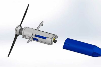 Diagrama en 3D del dron GLAUS