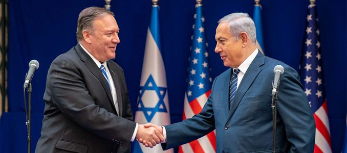 Mike Pompeo y Benjamín Netanyahu